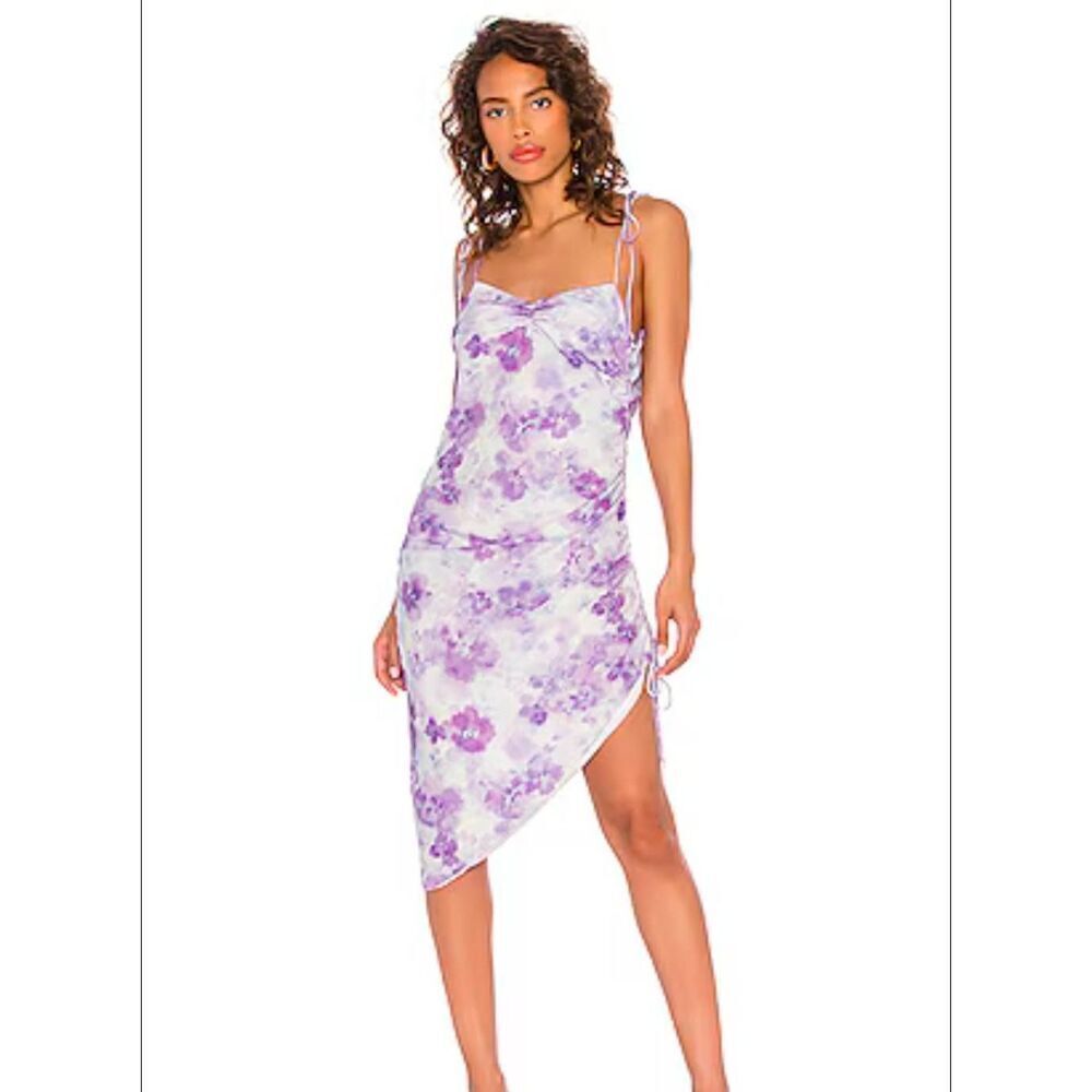 For Love and Lemons Zinnia Ganni Printed Midi Dress Sleeveless M Medium